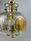 Brutalist Ceiling Lamp in Brass & Murano Glass, 1970s 12