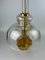 Brutalist Ceiling Lamp in Brass & Murano Glass, 1970s 10