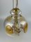 Brutalist Ceiling Lamp in Brass & Murano Glass, 1970s, Image 13