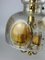 Brutalist Ceiling Lamp in Brass & Murano Glass, 1970s, Image 8