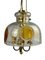Brutalist Ceiling Lamp in Brass & Murano Glass, 1970s 19