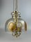 Brutalist Ceiling Lamp in Brass & Murano Glass, 1970s, Image 14