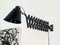 Lámpara de pared Scissor industrial vintage, años 60, Imagen 2