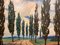Avenida de los árboles, pintura al óleo, años 20, enmarcado, Imagen 4