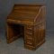 Edwardian Oak Roll Top Desk, 1890s, Image 1