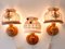 Mid-Century Modern Pine Wall Lamps, Sweden, 1970s, Set of 3 2