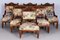 Czech Living Room Set in Beech and Walnut, 1890s, Set of 7 15