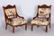 Czech Living Room Set in Beech and Walnut, 1890s, Set of 7, Image 18