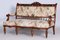 Czech Living Room Set in Beech and Walnut, 1890s, Set of 7, Image 2
