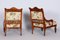 Czech Living Room Set in Beech and Walnut, 1890s, Set of 7 22