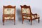 Czech Living Room Set in Beech and Walnut, 1890s, Set of 7, Image 22
