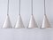 Mid-Century Modern Aluminum Pendant Lamps by Goldkant, Germany, 1970s, Set of 4 2