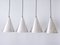 Mid-Century Modern Aluminum Pendant Lamps by Goldkant, Germany, 1970s, Set of 4 3