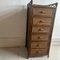 Angraves Dark Brown Cane and Bamboo Tallboy / Chest of Drawers., 1970s 8