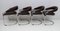 Modern Metal Chrome Dining Chairs attributed to Giotto Stoppino for Kartell, 1970s, Set of 4 12