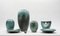 Green Lava Studio Ceramic Vases by Wilhelm & Elly Kuch, Germany, 1960s, Set of 7 1