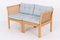 2-Seater Sofa and Coffee Table in Oak and Fabric by Illum Wikkelsøe for CFC Silkeborg, 1960s, Set of 2, Image 2