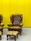 Vintage Chesterfield Wingback Armchair in Leather, Image 6