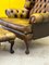 Vintage Chesterfield Wingback Armchair in Leather, Image 14