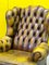 Poltrona Chesterfield Wingback vintage in pelle, Immagine 5