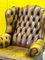 Vintage Chesterfield Wingback Armchair in Leather 5