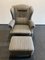 Vintage German Wing Chair with Ottoman, Set of 2 4
