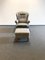 Vintage German Wing Chair with Ottoman, Set of 2, Image 6