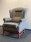 Vintage German Wing Chair with Ottoman, Set of 2, Image 10