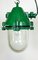Lámpara industrial a prueba de explosiones verde de aluminio fundido de Elektrosvit, años 70, Imagen 7