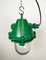 Lámpara industrial a prueba de explosiones verde de aluminio fundido de Elektrosvit, años 70, Imagen 9
