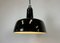 Industrial Italian Black Enamel Factory Lamp with Cast Iron Top, 1960s 12
