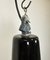 Industrial Italian Black Enamel Factory Lamp with Cast Iron Top, 1960s 7