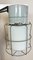 Industrielle Aluminium Käfig Wandlampe mit Milchglas von Elektrosvit, 1970er 10