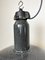 Large Industrial Grey Enamel Factory Lamp with Cast Iron Top from Elektrosvit, 1960s 5
