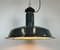 Large Industrial Grey Enamel Factory Lamp with Cast Iron Top from Elektrosvit, 1960s 16