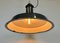 Large Industrial Grey Enamel Factory Lamp with Cast Iron Top from Elektrosvit, 1960s 17