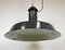 Large Industrial Grey Enamel Factory Lamp with Cast Iron Top from Elektrosvit, 1960s 8