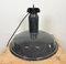 Large Industrial Grey Enamel Factory Lamp with Cast Iron Top from Elektrosvit, 1960s 10