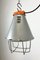 Industrial Grey Pendant Lamp in Aluminium Cage, 1970s 9