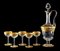 French Saint Louis Crystal Carafe with Sherry Glasses, 1930s, Set of 6 1