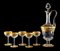 Jarra francesa Saint Louis de cristal con copas de jerez, años 30. Juego de 6, Imagen 1