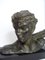 H. Gauthiot, Jean Mermoz con sciarpa, anni '20, scultura in bronzo, Immagine 4