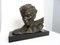 H. Gauthiot, Jean Mermoz con bufanda, años 20, Escultura de bronce, Imagen 3