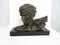 H. Gauthiot, Jean Mermoz con bufanda, años 20, Escultura de bronce, Imagen 1