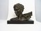 H. Gauthiot, Jean Mermoz with Scarf, 1920s, Bronze Sculpture, Image 6