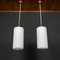 Mid-Century Italian Opalin Glass Pendant Lamp, 1960s, Set of 2 1