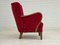 Fauteuil Vintage en Tissu Rouge Cerise par Alfred Christensen pour Slagelse Møbelværk, Danemark, 1960s 3