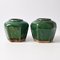 Pots en Poterie Shiwan Vernie Verte, Chine, 1890s, Set de 2 1