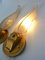 Vintage French Wall Lamps in Glass, 1950s, Set of 2 3