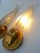Vintage French Wall Lamps in Glass, 1950s, Set of 2, Image 3